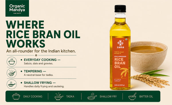 Cold Pressed Rice Bran Oil 1L from Zama| Healthy Cooking Oil Online