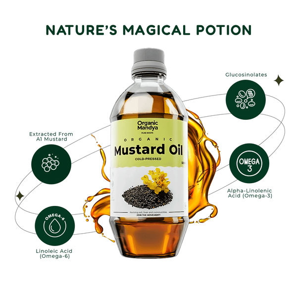 Mustard Oil Cold Pressed & Unrefined (500ml)