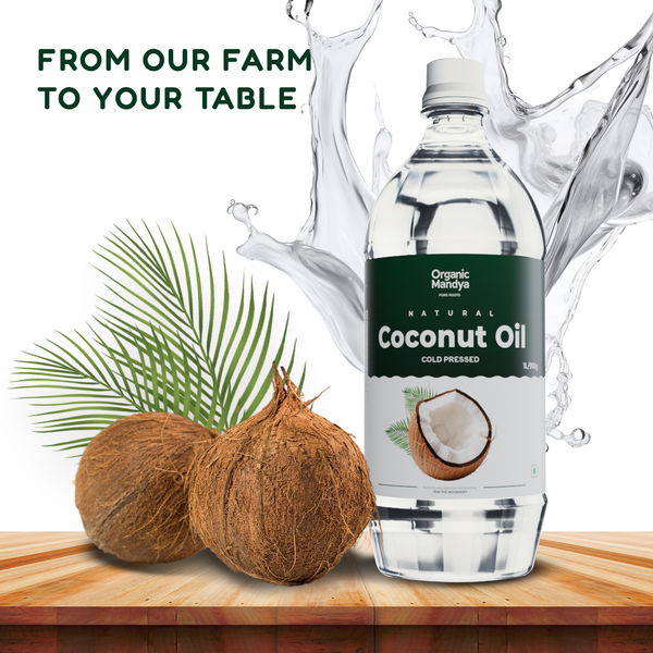Cold Pressed Coconut Oil (Unrefined) 1L | Organic Mandya