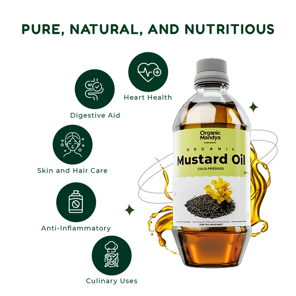 Mustard Oil Cold Pressed & Unrefined (500ml)